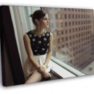 Emma Watson Cute Hot Pretty Actress Window  20x16 inch FRAMED CANVAS WALL PRINT