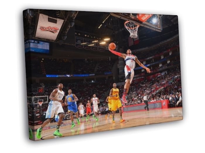 Bradley Beal Dunk Washington Wizards Basketball Sport  20x16 inch FRAMED CANVAS WALL PRINT
