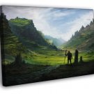 Pilgrim Traveler Epic Fantasy Painting Landscape Art  20x16 inch FRAMED CANVAS WALL PRINT