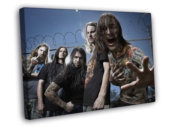 Suicide Silence Deathcore Rock Band Music  20x16 inch FRAMED CANVAS WALL PRINT