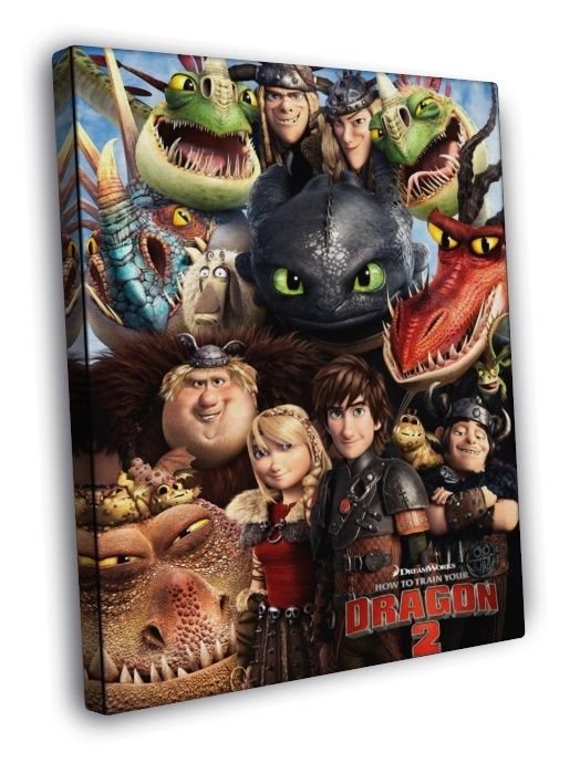 How To Train Your Dragon 2 2014 Movie WALL  20x16 inch FRAMED CANVAS PRINT