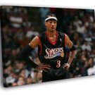 Allen Iverson Philadelphia 76ers Sixers Sport WALL  20x16 inch FRAMED CANVAS PRINT