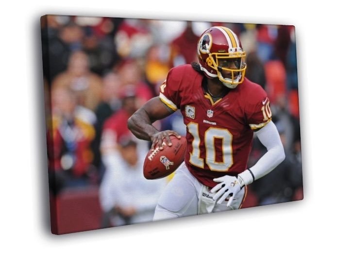 Robert Griffin III Washington Redskins Sport WALL  20x16 inch FRAMED CANVAS PRINT