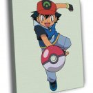 Ash Ketchum Poke Ball Pokemon Cool Art WALL  20x16 inch FRAMED CANVAS PRINT