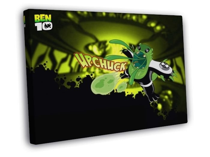 Ben 10 Upchuck Alien Cartoon TV Series Art WALL  20x16 inch FRAMED CANVAS PRINT
