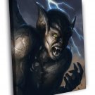 Gargoyles TV Series Cartoon Awesome Dark Art WALL  20x16 inch FRAMED CANVAS PRINT