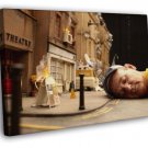 Bill Murray Sleeping Cap Road Street City Actor Rare WALL  20x16 inch FRAMED CANVAS PRINT