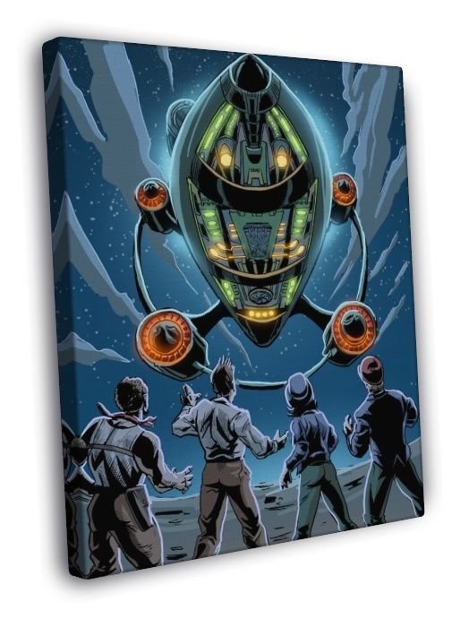 The Intergalactic Nemesis Spaceship UFO Art  20x16 inch FRAMED CANVAS WALL PRINT