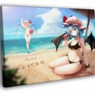 Touhou Project Flandre Remilia Scarlet Anime  20x16 inch FRAMED CANVAS WALL PRINT