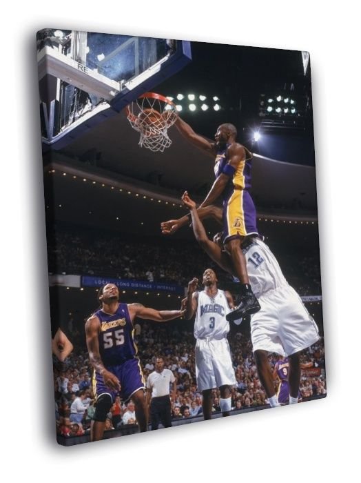 Black Mamba Dwight Howard Posterize Lakers WALL  20x16 inch FRAMED CANVAS PRINT