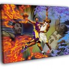 Black Mamba Old vs Young Los Angeles Lakers WALL  20x16 inch FRAMED CANVAS PRINT