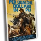 For A Few Dollars More Retro Movie Vintage WALL  20x16 inch FRAMED CANVAS PRINT