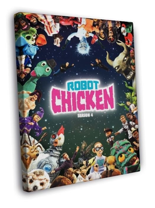 Robot Chicken Cool Funny Tv Series WALL  20x16 inch FRAMED CANVAS PRINT