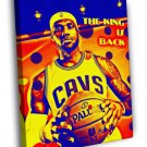 LeBron James King Cleveland Cavaliers Pop Art  20x16 inch FRAMED CANVAS WALL PRINT