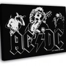 AC DC Awesome BW Art Music Hard Rock Band  20x16 inch FRAMED CANVAS WALL PRINT