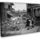 Children Debris Rare WWII World War Two WW2 Old Retro WALL  20x16 inch FRAMED CANVAS PRINT