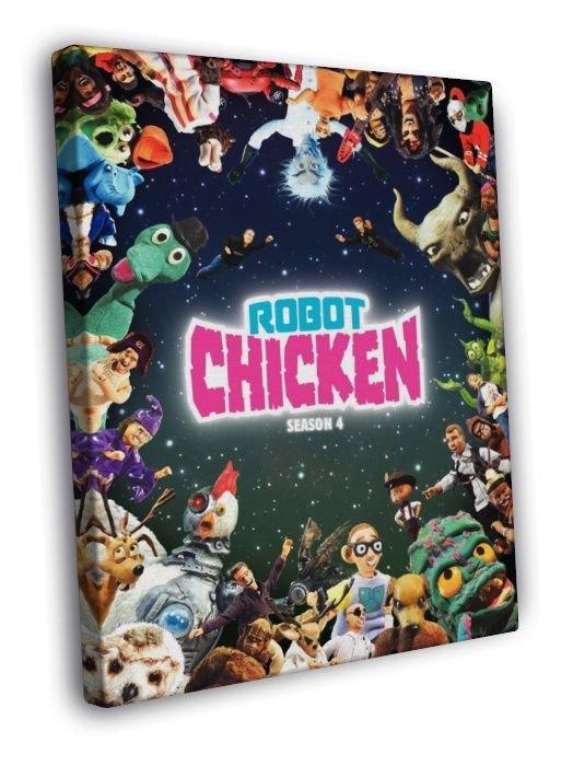 Robot Chicken Cool Funny Tv Series WALL  20x16 inch FRAMED CANVAS PRINT