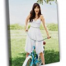 Zooey Deschanel Cheerful Hot Charming Beautiful Rare WALL  20x16 inch FRAMED CANVAS PRINT
