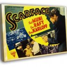 Scarface 1932 Retro Movie Classic Vintage WALL  20x16 inch FRAMED CANVAS PRINT