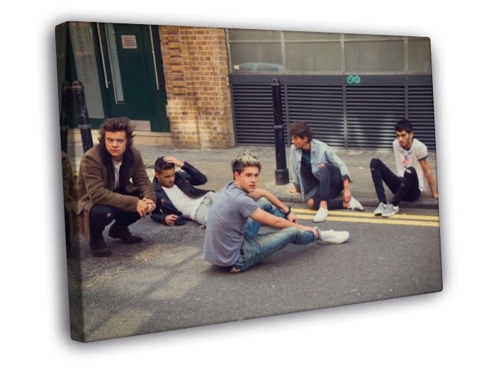 One Direction Pop Band Music  20x16 inch FRAMED CANVAS WALL PRINT