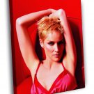 Sharon Stone Hot Red Portrait Actress  20x16 inch FRAMED CANVAS WALL PRINT