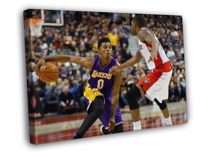 Nick Young Crossover Los Angeles Lakers Basketball WALL  20x16 inch FRAMED CANVAS PRINT