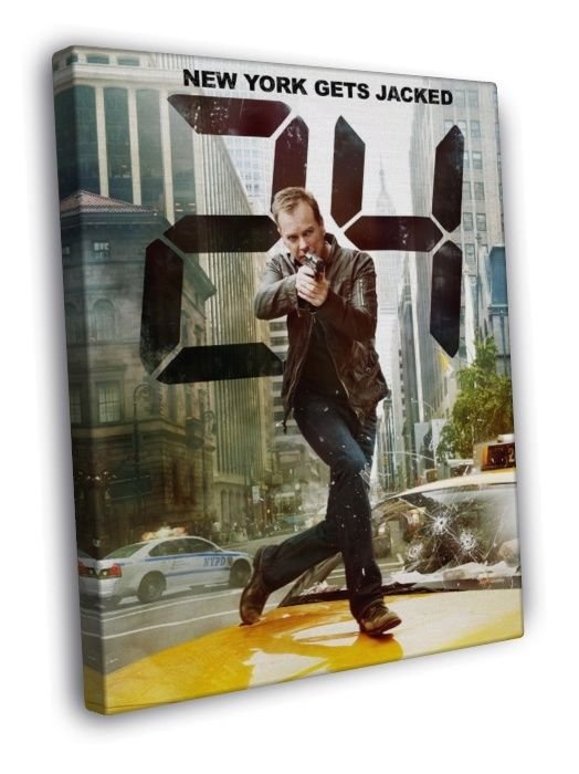Jack Bauer NYC New York 24 Live Another Day TV Series WALL  20x16 inch FRAMED CANVAS PRINT