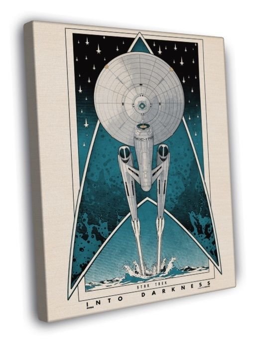 Star Trek Into Darkness U.S.S. Enterprise Art  20x16 inch FRAMED CANVAS WALL PRINT