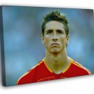 Fernando Torres Spain Portrait Football Soccer WALL  20x16 inch FRAMED CANVAS PRINT
