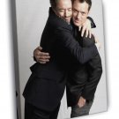Robert Downey Jr Jude Law Embrace Suit Handsome Rare WALL  20x16 inch FRAMED CANVAS PRINT
