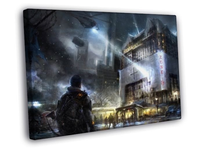 Tom Clancy's The Division Video Game WALL  20x16 inch FRAMED CANVAS PRINT