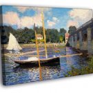 Nature Painting Retro Monet WALL  20x16 inch FRAMED CANVAS PRINT
