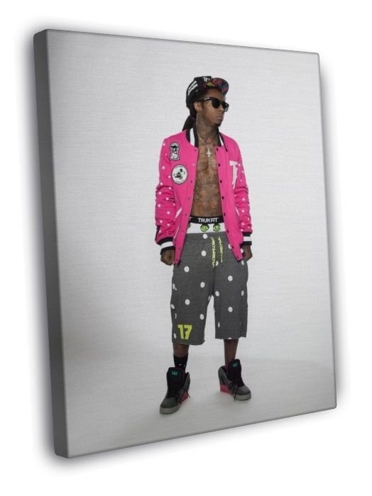 Lil Wayne Hip Hop Singer WALL  20x16 inch FRAMED CANVAS PRINT