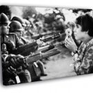 Peace March Washington 1967 Retro Vintage BW  20x16 inch FRAMED CANVAS WALL PRINT