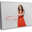 Emma Stone Beautiful Actress Hot  20x16 inch FRAMED CANVAS WALL PRINT