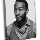 John Legend BW Portrait R&B Soul Singer Hip-Hop Music WALL  20x16 inch FRAMED CANVAS PRINT