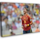 Sergio Ramos Scream Spain Football Soccer Sport WALL  20x16 inch FRAMED CANVAS PRINT