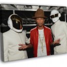 Pharrell Williams Hip Hop R&B Music Singer  20x16 inch FRAMED CANVAS WALL PRINT