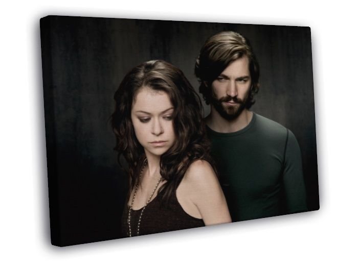Orphan Black Sarah Manning Cal Morrison Tv Series  20x16 inch FRAMED CANVAS WALL PRINT