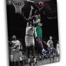 Shawn Kemp Dunk Seattle SuperSonics Retro BW Art  20x16 inch FRAMED CANVAS WALL PRINT