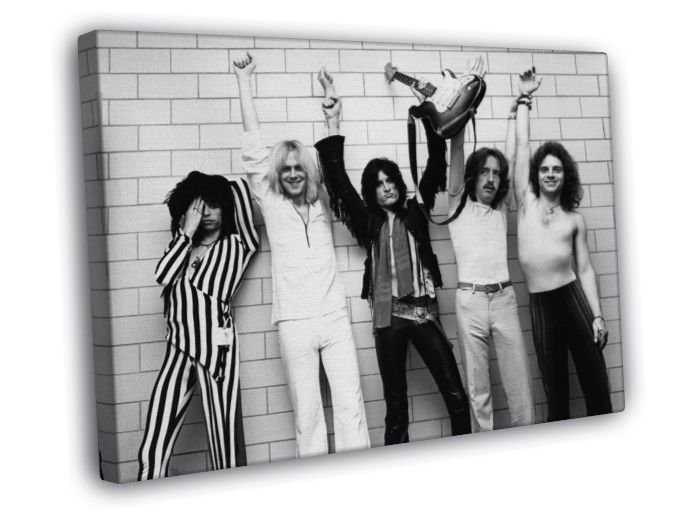 Aerosmith Steve Tyler Perry Hamilton Tabano Young  20x16 inch FRAMED CANVAS WALL PRINT