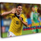 James Rodriguez Celebration Colombia Soccer Football  20x16 inch FRAMED CANVAS WALL PRINT