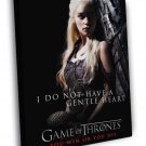 Game of Thrones Daenerys Targaryen Cast Series WALL  20x16 inch FRAMED CANVAS PRINT