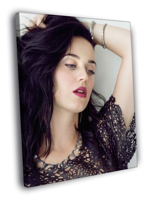 Katy Perry Portrait Hot Pop Music Singer Rare  20x16 inch FRAMED CANVAS WALL PRINT