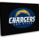 San Diego Chargers Football Logo Hockey Art  20x16 inch FRAMED CANVAS WALL PRINT