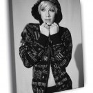 Pink Rock Pop Singer Music BW  20x16 inch FRAMED CANVAS WALL PRINT