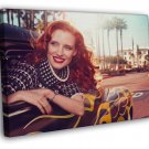 Jessica Chastain Beautiful Hot Actress  20x16 inch FRAMED CANVAS WALL PRINT