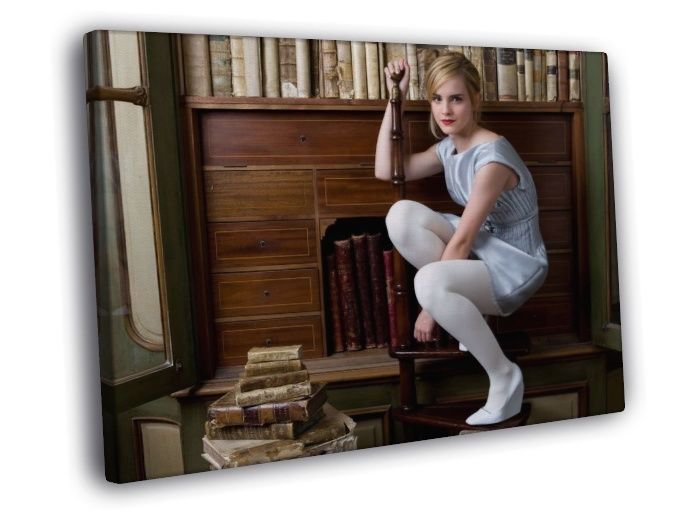 Emma Watson Beautiful Cute Actress  20x16 inch FRAMED CANVAS WALL PRINT