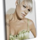 Pink Hot Portrait Beauty Pop Rock Singer Music  20x16 inch FRAMED CANVAS WALL PRINT