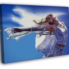 Beautiful Cute Blonde Girl Painting Wind Freedom Hot  20x16 inch FRAMED CANVAS WALL PRINT